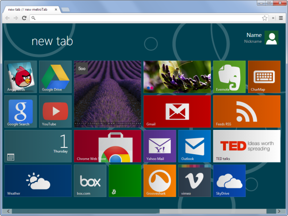9 Cara Menyesuaikan Halaman Tab Baru di Chrome metro style halaman tab baru untuk chrome