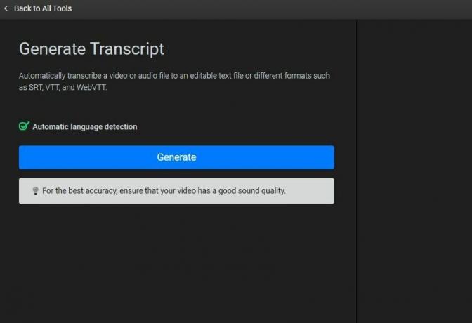 Hasilkan transkrip di Flixier