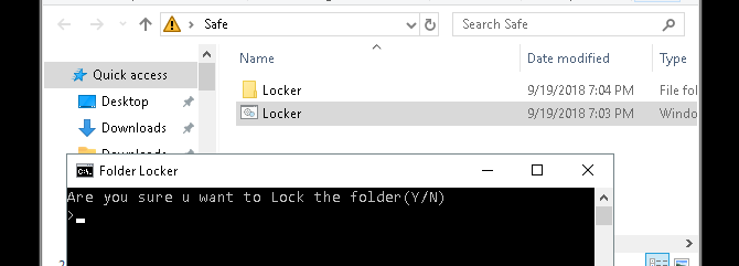 Cara Melindungi Folder Kata Sandi di Windows locker cmd prompt lock