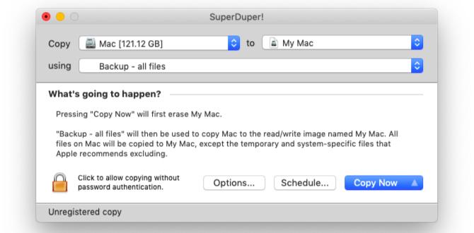 SuperDuper di macOS