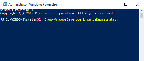 lisensi dev powershell