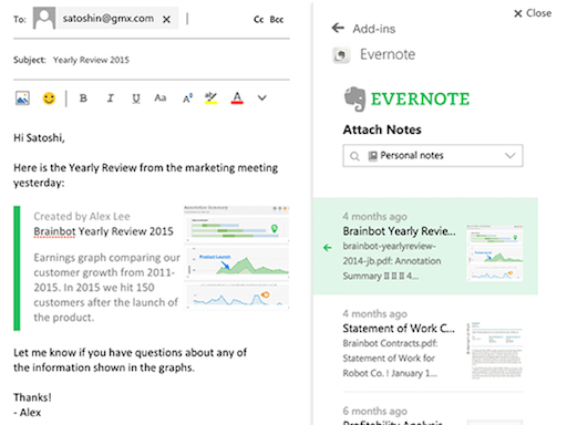 pandangan evernote