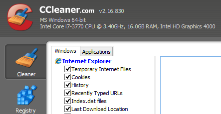 Ini adalah tangkapan layar dari salah satu program Windows terbaik. Itu disebut CCleaner