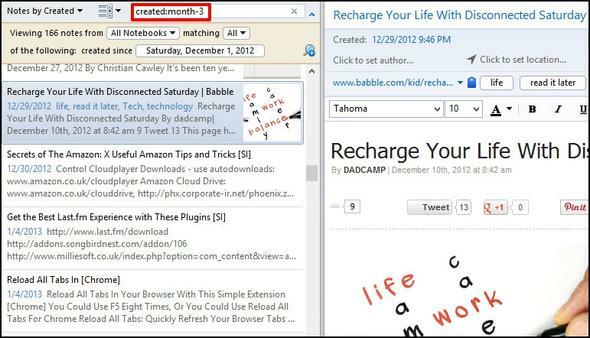 20 Fitur Pencarian Evernote Anda Harus Menggunakan tanggal pencarian yang dibuat relatif terhadap tanggal saat ini
