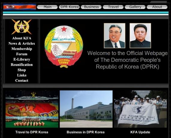 situs web korea utara