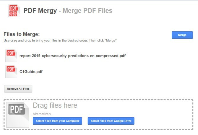 Menggabungkan dua PDF bersama-sama dengan PDF Mergy