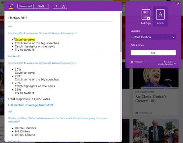 Clipper Web OneNote di Tepi