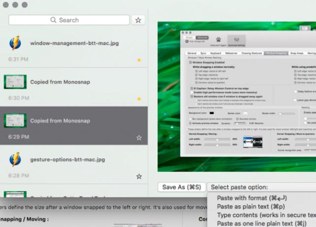 Fungsi clipboard BetterTouchTool pada Mac