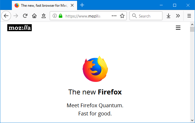 Tangkapan layar Firefox