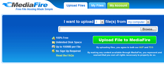 MediaFire - Penyimpanan File Tidak Terbatas