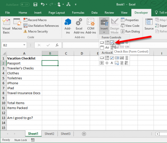 cara membuat daftar periksa di excel seperti pro