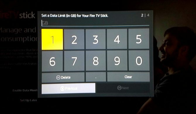 Menyiapkan Amazon Fire TV Stick: mengatur batas data untuk Fire TV Stick