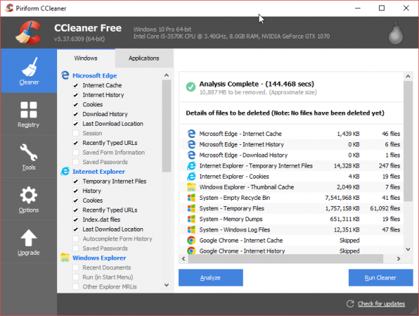 Panduan Penghapusan Malware Lengkap, pemindaian malware, pemindaian analisis pembersih ccleaner