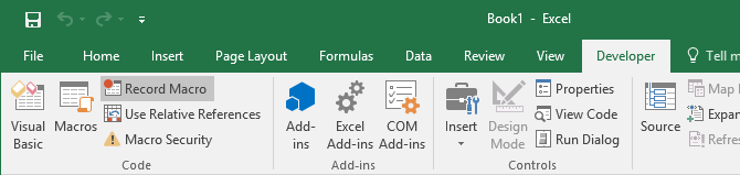 cara merekam makro di excel 2016