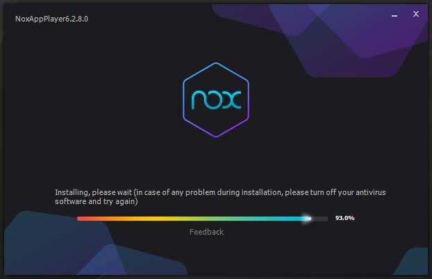 Layar instalasi nox