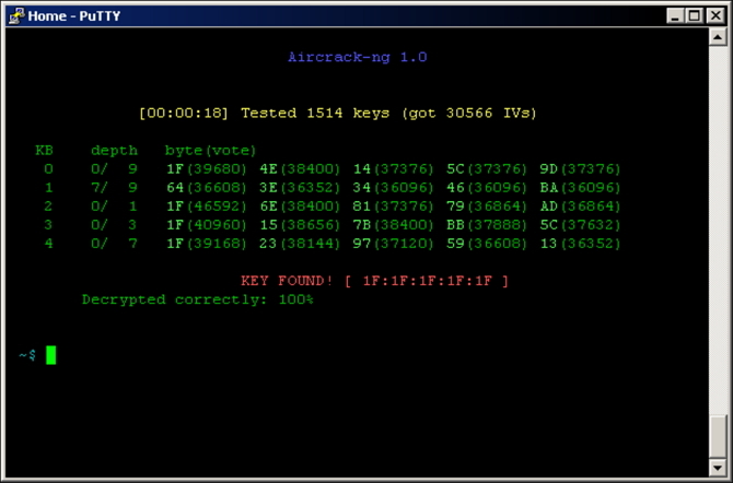 Seberapa Mudah Retak Jaringan Wi-Fi? Tangkapan Layar Aircrack