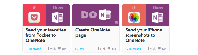 IFTTT OneNote