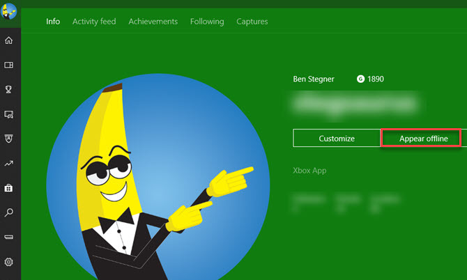 Cara Muncul Offline di Xbox One Aplikasi Xbox Muncul Offline