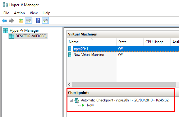 hyper-v checkpoint gambar mesin virtual