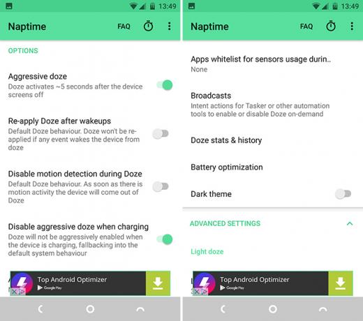 pilihan naptime baterai android