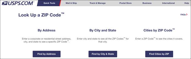 USPS Zip Code Finder