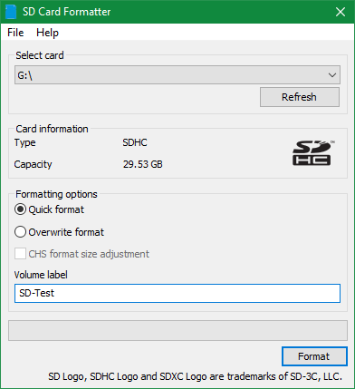 Pemformat Kartu SD Windows