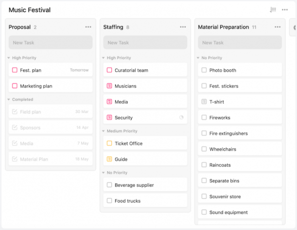 Aktifkan papan Kanban di TickTick