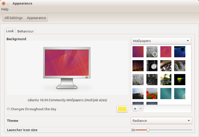 Tetapkan latar belakang desktop baru di Ubuntu