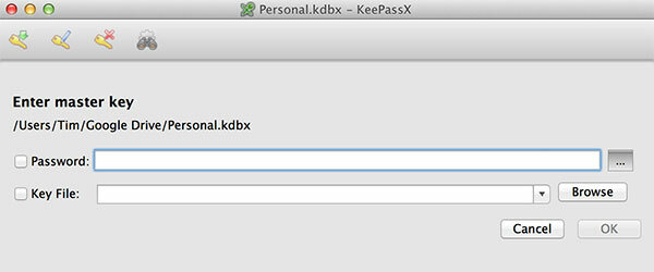 KeePassX & MiniKeePass: Solusi Sandi iOS & Mac OS X Gratis, Aman, buka kp db