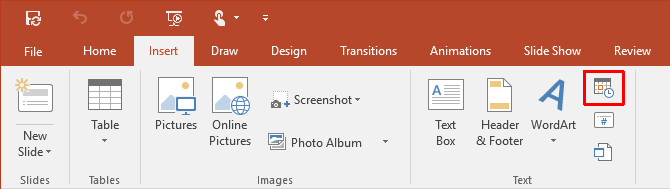 Cara Menampilkan Tanggal dan Waktu Saat Ini di Presentasi PowerPoint PowerPoint 2016 Sisipkan Teks 670x189