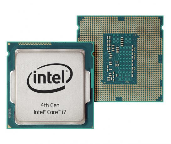 Depan dan Belakang Prosesor Intel® Core ™ i7 Generasi ke-4