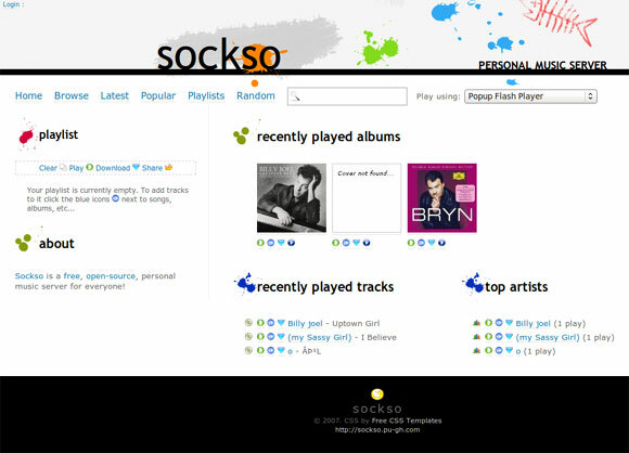 sockso - server media linux