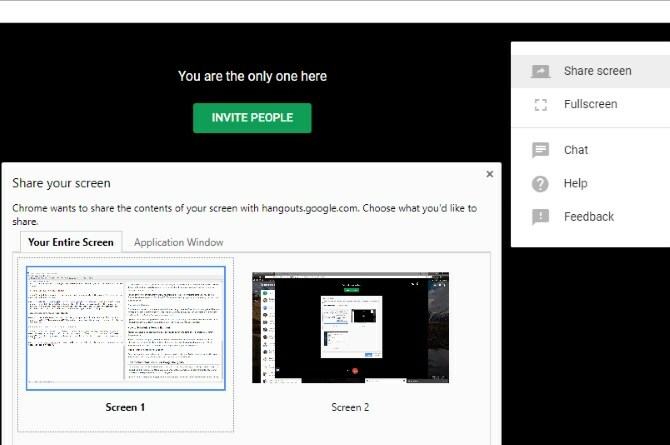 cara menggunakan google hangouts - Layar Berbagi