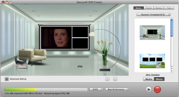 Daniusoft Double Giveaway: Video Converter Ultimate & DVD Creator [Mac] menu