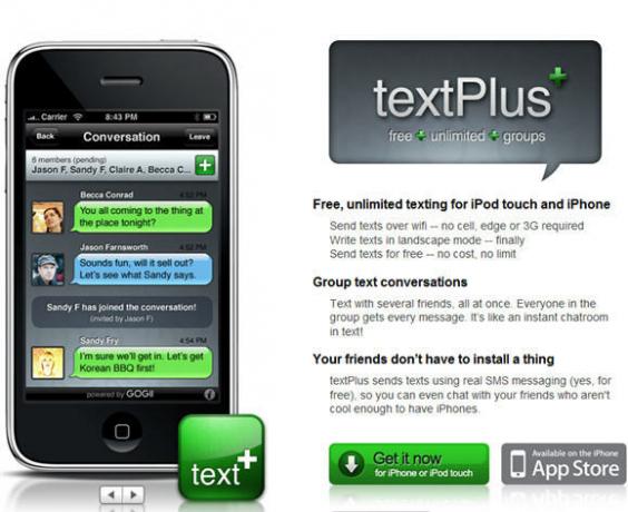 kirim teks gratis dari iphone