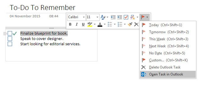 Mengambil Catatan dari Outlook