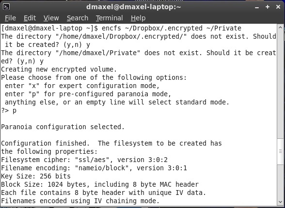 mengenkripsi data dropbox