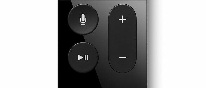 Apple TV Siri Remote Siri, Putar / Jeda, dan Volume