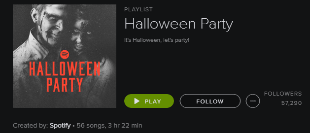 Daftar Putar Spotify - Pesta Halloween