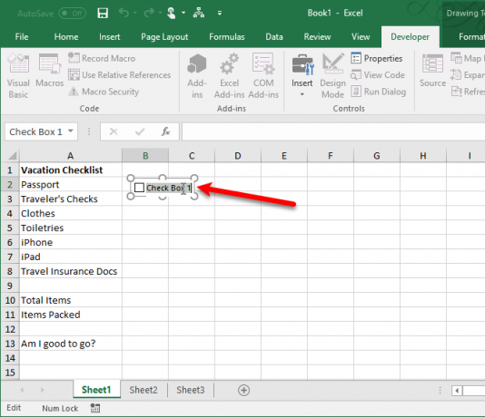 cara membuat daftar periksa di excel seperti pro