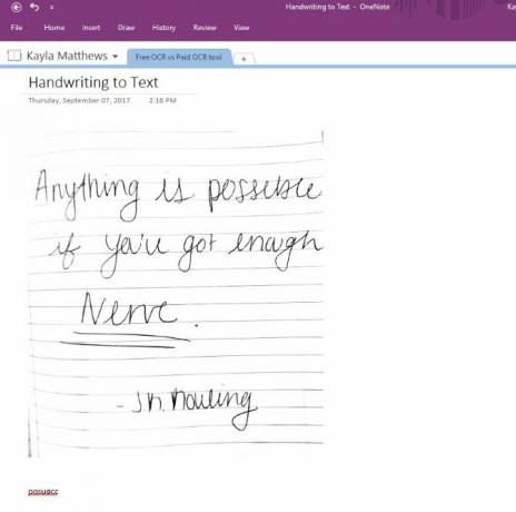 pengenalan karakter optik onenote