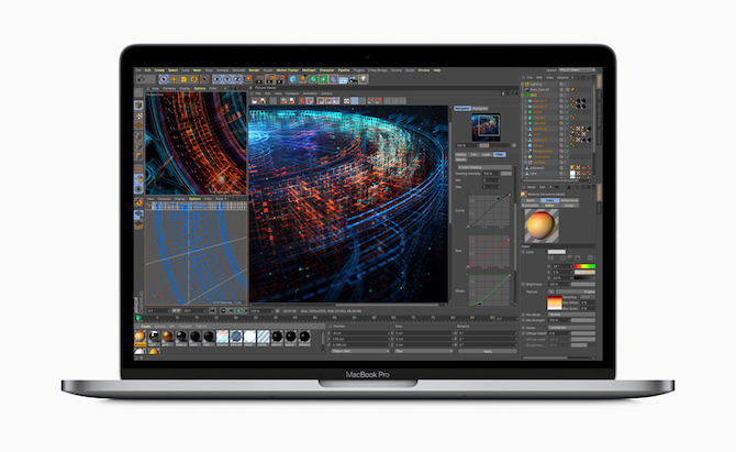 2018 MacBook Pro menjalankan aplikasi grafis