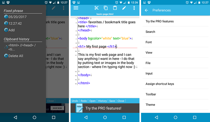 7 Editor Teks Bebas Gangguan untuk Android Dibandingkan: Mana yang Terbaik? editor teks android jotaplus