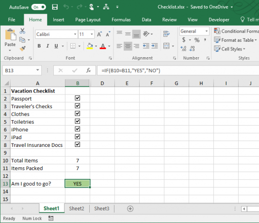 cara membuat daftar periksa di excel seperti pro