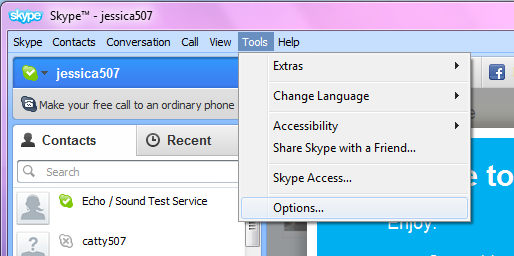 lepaskan skype dari taskbar