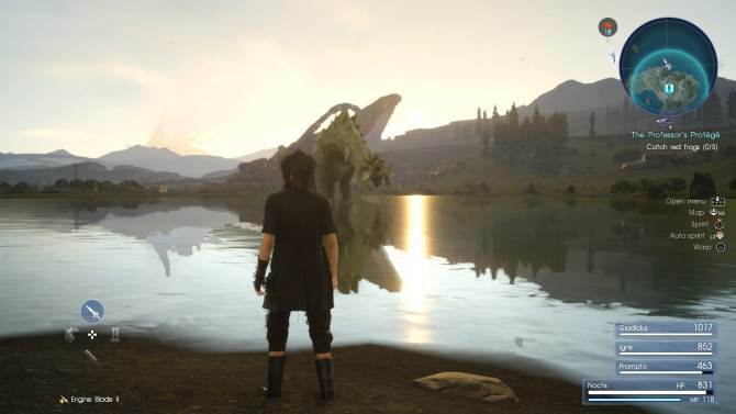 tangkapan layar final fantasy xv