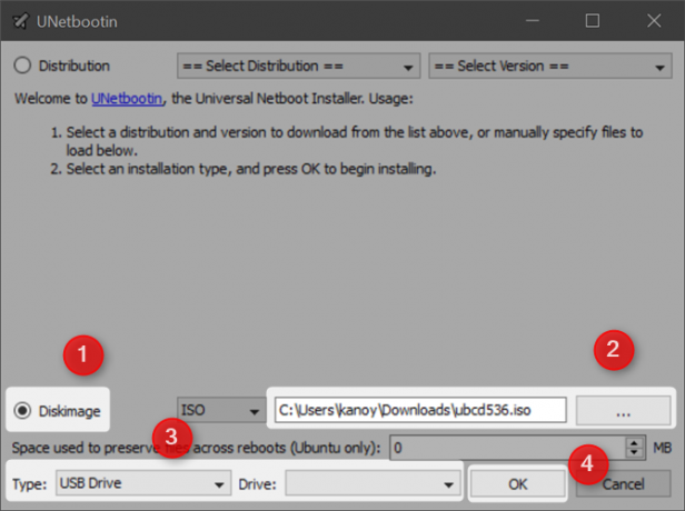 PC Repair Toolkit di Pocket Anda: Boot CD pada USB Stick unetbootin live usb