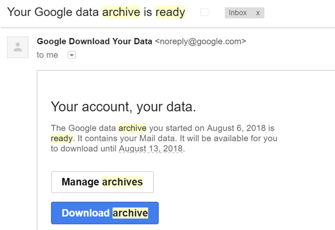 Arsip Data Gmail