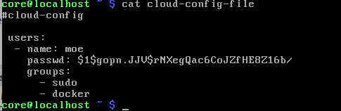 CoreOS Periksa Cloud Config