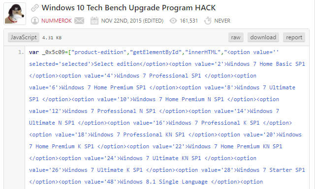 Program Peningkatan Bangku Teknologi Windows 10 HACK